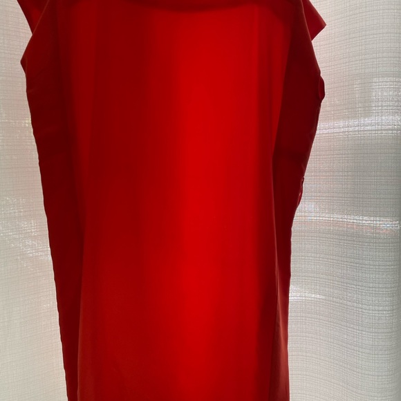 Alex + Alex Orange Silk Shift Dress - Picture 4 of 9